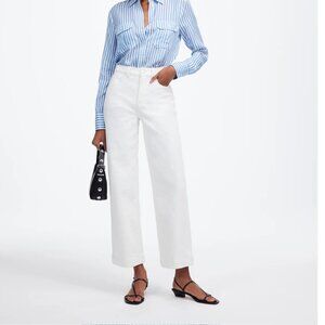 Madewell Perfect Vintage Wide-Leg Crop Jeans – Tile White | Size 30 Tall